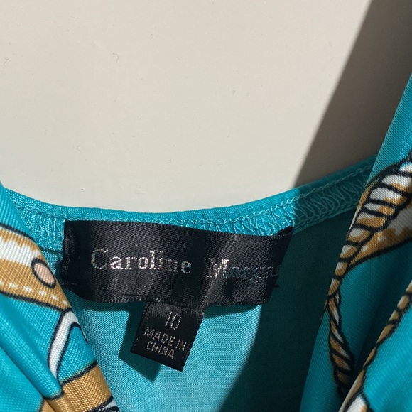 CAROLINE MORGAN Size 10 Maxi Dress In Excellent Cond TEAL - Picture 6 of 6